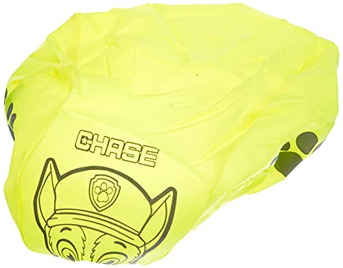 POS 31488 – Casco reflectante – Protector de lluvia con diseño de la Patrulla Canina – Funda para casco de bicicleta en amarillo neón con reflectores para una mejor visibilidad en carretera