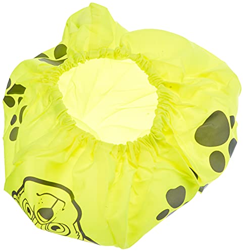 POS 31488 – Casco reflectante – Protector de lluvia con diseño de la Patrulla Canina – Funda para casco de bicicleta en amarillo neón con reflectores para una mejor visibilidad en carretera