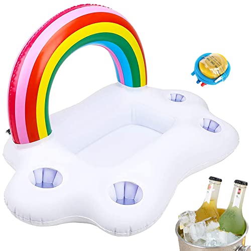 Posavasos Piscina,Flotadores Piscina,Hinchables para Piscina,2x Flamenco Hinchable,con Inflador Portátil,para Fiesta de Piscina Playa