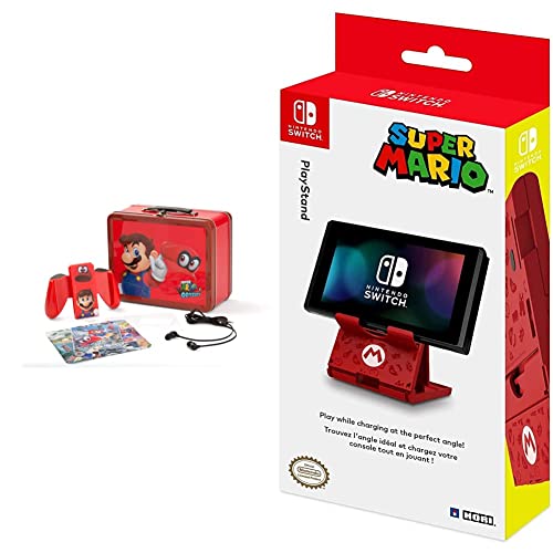 Power A Lunch Box Tin Kit + Mario GS Design (Nintendo Switch) + HORI PlayStand Super Mario (Nintendo Switch / Switch Lite)