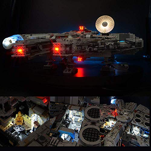 PPTOOL Kit de luces LED RC para Lego 75192 Star Wars Millennium Falcon (no incluye modelo Lego)