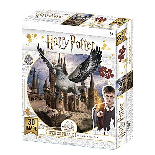 Prime 3D Redstring-Puzzle lenticular Harry Potter Buckbeak 300 Piezas (Efecto 3D), Multicolor