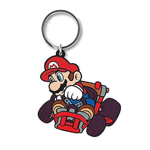 Pritties Accessories Llavero de goma auténtico de Mario Kart Mario Drift