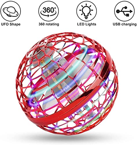 PRO SHIVEL VUELO SENSOR DE JUGUETE MEJORADO COURADO RGB Iluminación de la punta de los dedo Los juguetes para niños Sensor de movimiento de manos libres Mini Bola de vuelo Drone USB Recarga Famil