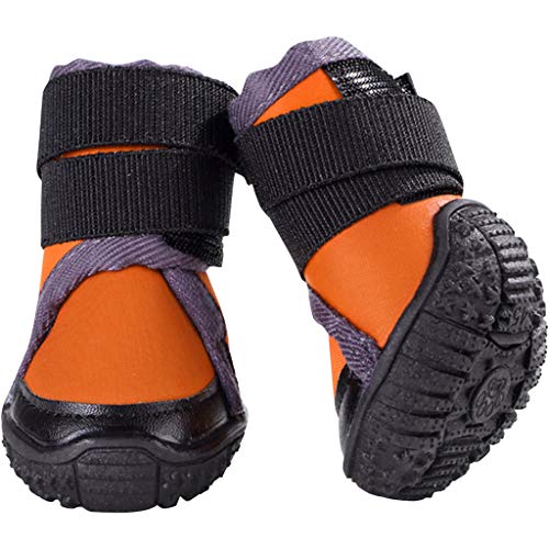 PROTAURI Botas de Perro Zapatos de Perro Botas para Perros Zapatos para Mascotas Calentar Deporte al Aire Libre Invierno Antideslizante para Perro Pequeña Mediano Grande