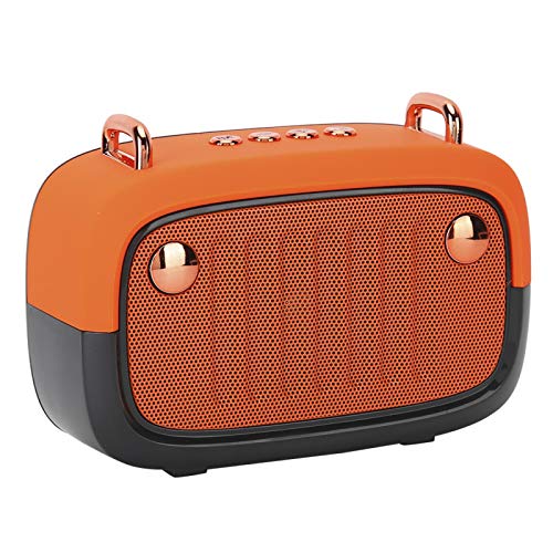 Pusokei Altavoz Bluetooth portátil, Caja de Altavoz de Graves Profundos con Sonido estéreo, micrófono Incorporado, Compatible con Radio FM/Llamada de Manos Libres con una tecla