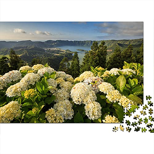 Puzzle 1000 Piezas Portugal Azores Paisaje Natural Rompecabezas de Madera 52x38cm niños en casa