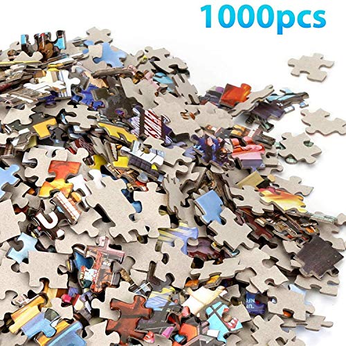 Puzzle Redondo 1000 piezas,Rompecabezas Redondo,Puzzle Adultos,Para Educativo El Alivio del Estrés Circular Desafío Intelectual Juegos Niños Adultos (Dinosaurio)