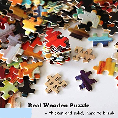 Puzzle,Rompecabezas De 1000 Piezas para Adultos, Rompecabezas De Madera del Mundo del Océano, Pescado Gratis, Desafío De Juego Rompecabezas Niños, Juguete Intelectual Educativo Familiar Descomprim