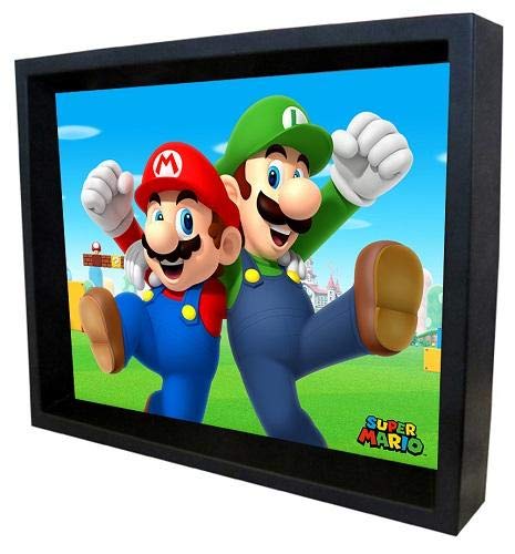 Pyramid International Super Mario – Mario & Luigi – Cuadro imagen 3D LENTICULAR 24 x 29 cm con marco [EPPLA79985F]