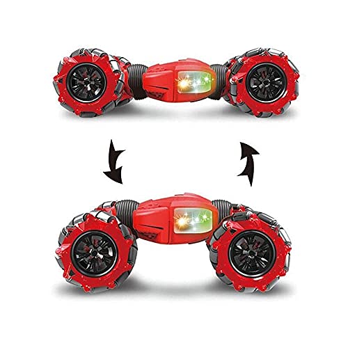 QHYZRV Mire El Coche con Sensor De Gestos, Coche Acrobático RC, Coche con Control Remoto 4WD De 2,4 GHz, Vehículo Todoterreno Giratorio De Doble Cara, Volteretas De 360 ​​°, Coche Eléctrico