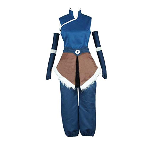 Qingge Traje de Disfraz de Korra Avatar The Last Airbender Disfraz de Cosplay de Halloween Trajes Completos para Niños Adultos y Niñas