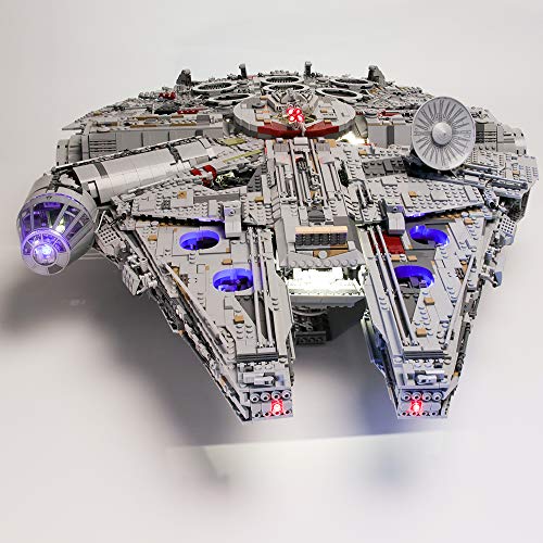 QJXF Juego De Luces LED Compatible con Lego Star Wars Millennium Falcon 75192, Kit De Luz USB para (Star Wars Millennium Falcon) Modelo De Elementos Fundamentales (No Incluido Modelo)