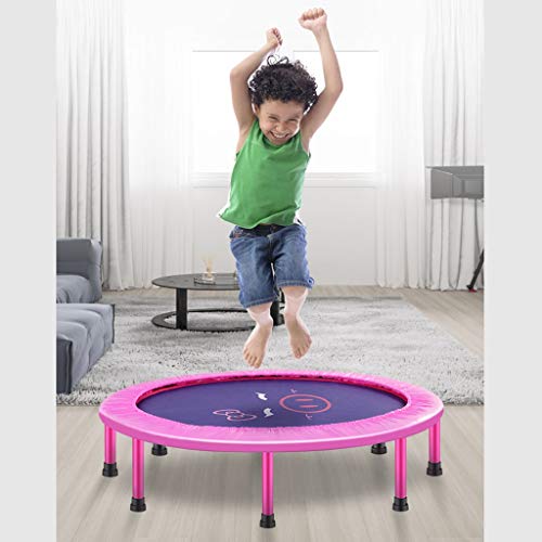 QWZ Trampolín Fitness 40-Pulgadas trampolín de Salto Ronda de Niños Tabla Ajustable Cama Barandilla delimitador for Niños Interior/Exterior Trampolín Interior/Exterior