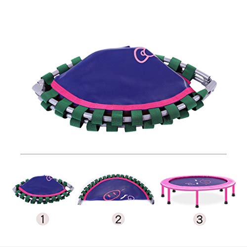 QWZ Trampolín Fitness 40-Pulgadas trampolín de Salto Ronda de Niños Tabla Ajustable Cama Barandilla delimitador for Niños Interior/Exterior Trampolín Interior/Exterior