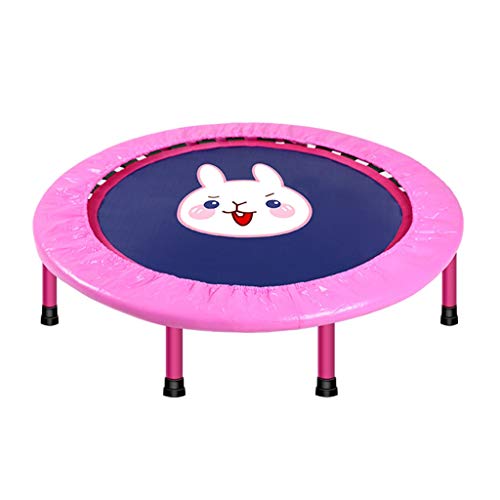 QWZ Trampolín Fitness Trampolín Cubierta de 40 Pulgadas con la barandilla de Seguridad y Acolchado Plegable de la Cubierta del trampolín delimitador Cama for niños Trampolín Interior/Exterior