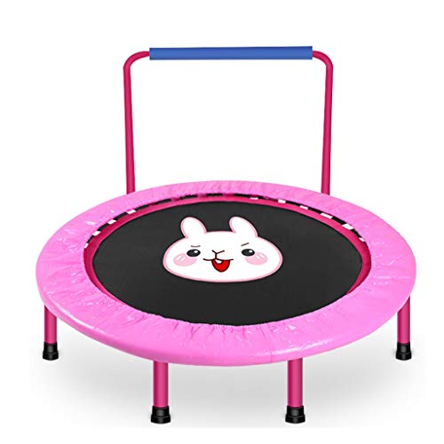 QWZ Trampolín Fitness Trampolín Cubierta de 40 Pulgadas con la barandilla de Seguridad y Acolchado Plegable de la Cubierta del trampolín delimitador Cama for niños Trampolín Interior/Exterior