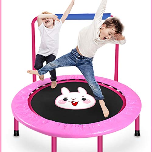 QWZ Trampolín Fitness Trampolín Cubierta de 40 Pulgadas con la barandilla de Seguridad y Acolchado Plegable de la Cubierta del trampolín delimitador Cama for niños Trampolín Interior/Exterior