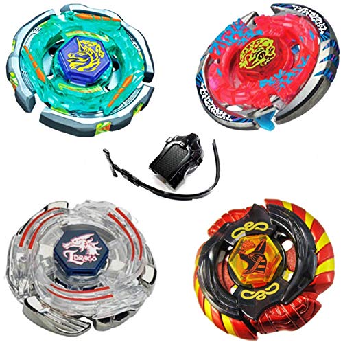 Rapidity Hongy - Juego de 4 peonzas de combate Beyblade Metall Fusion Metal Masters 4D (2)