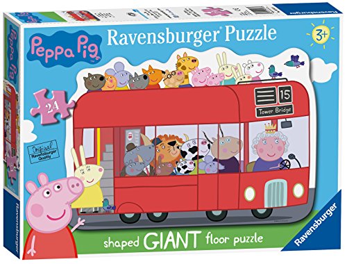 Ravensburger 055302 Puzzle Peppa Pig - 24 Piezas Giant puzzle, Rompecabezas para Niños y Niñas, Edad Recomandada 3+