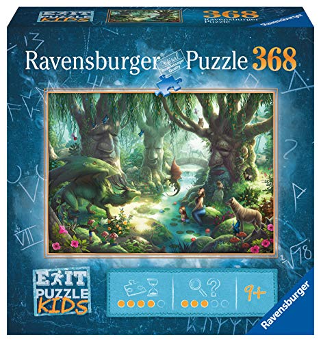 Ravensburger- Der magische Wald Exit Kids 12955-Puzzle Infantil (368 Piezas, a Partir de 9 años), diseño de Bosque mágico, Multicolor (12955)