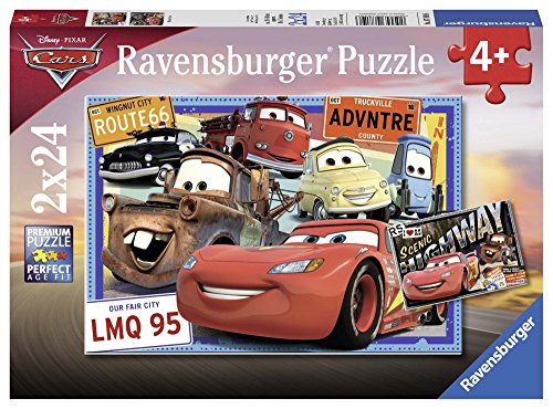 Ravensburger, Disney Cars The Movie Puzzle 2x24, Multicolor (1)