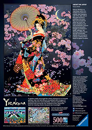 Ravensburger Puzzle 500 Piezas, Ilustración Yozakura, Japon, Puzzle Adultos, Rompecabezas Ravensburger de Alta Calidad