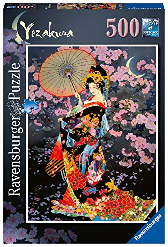 Ravensburger Puzzle 500 Piezas, Ilustración Yozakura, Japon, Puzzle Adultos, Rompecabezas Ravensburger de Alta Calidad