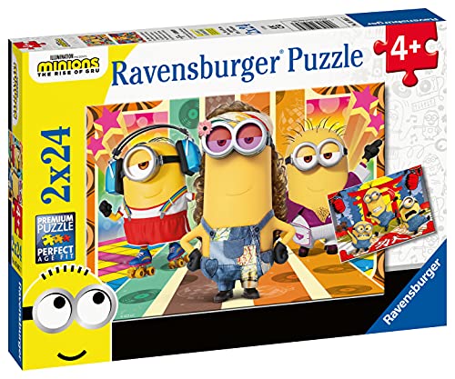 Ravensburger Puzzle, Minions, 2 Puzzle de 24 Piezas, Puzzles para Niños, Edad Recomendada 4+, Rompecabeza de Calidad