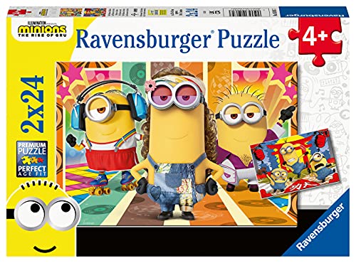 Ravensburger Puzzle, Minions, 2 Puzzle de 24 Piezas, Puzzles para Niños, Edad Recomendada 4+, Rompecabeza de Calidad