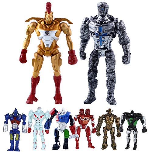 Real Steel 8 unids/set juguetes 5 pulgadas PVC acción figura átomo Midas Ambush Metro Ruido Iron Boy Zeus coleccionables juguetes regalo ideal