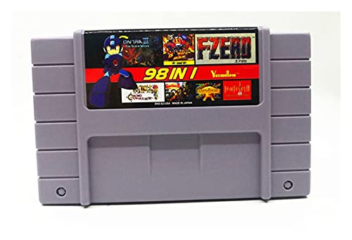 Red plum GAOHEREN Súper 98 En 1 Fit for Nosotros con la versión del Juego Castlevania capitán Comando contra III Final Fight 3 Turles IV Megaman X 7 GHR (Color : Clear)