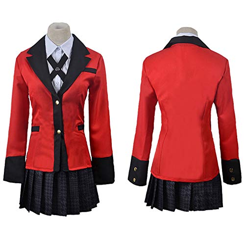 Renbin Jabami Yumeko Traje De Cosplay De Anime Traje De Cosplay De La Fiesta De Halloween De La Escuela Secundaria para Las Niñas Conjunto,S