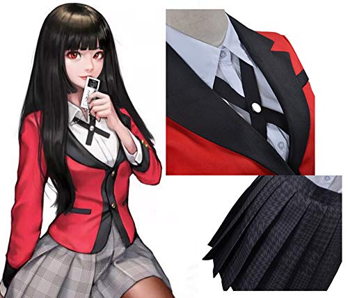 Renbin Jabami Yumeko Traje De Cosplay De Anime Traje De Cosplay De La Fiesta De Halloween De La Escuela Secundaria para Las Niñas Conjunto,S