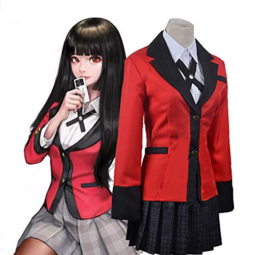 Renbin Jabami Yumeko Traje De Cosplay De Anime Traje De Cosplay De La Fiesta De Halloween De La Escuela Secundaria para Las Niñas Conjunto,S