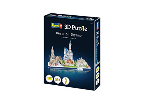 Revell- Bavarian Skyline, 178 Parts 3D Puzzle, Multicolor (00143)