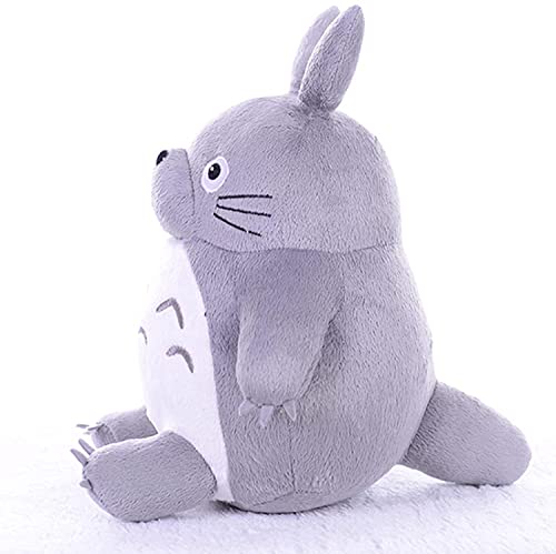 RKMJXJ 30 cm Gris Totoro Peluche Juguetes de Peluche Suave Peluche Anime Animado Almohada cojín Lindo Gato Gato Chinchillas niños cumpleaños