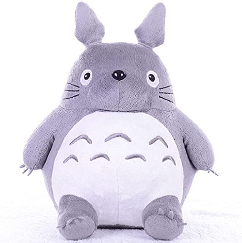 RKMJXJ 30 cm Gris Totoro Peluche Juguetes de Peluche Suave Peluche Anime Animado Almohada cojín Lindo Gato Gato Chinchillas niños cumpleaños