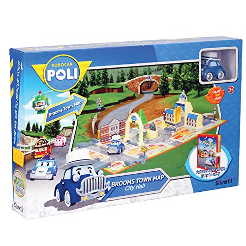 Rocco Juguetes 83279 – Robocar Poli brooms Town Map City Hall , color/modelo surtido