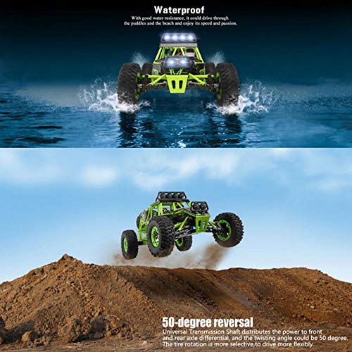 ROIY Control Remoto De Coches De Juguete, 4WD Eléctrico For Vehículos Todo Terreno, 1:12 Proporción De Radio De Alta Velocidad De Carreras De Coches, 2,4 GHz, Enredadera Monster Truck, Adecuado For Ni