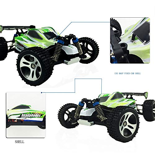 ROIY RC de control remoto de coches de juguete, 4WD eléctrico for vehículos todo terreno, 1:18 de radio de alta velocidad de carreras de coches, 2,4 GHz, enredadera Monster Truck, adecuado for niños y