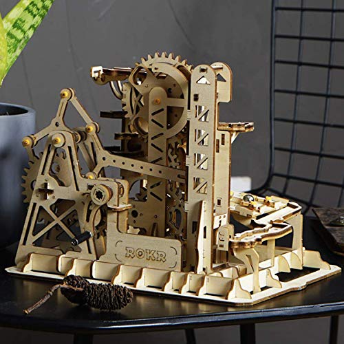 ROKR Mechanical Gears DIY Building Kit Modelo mecánico Kit de construcción con Bolas para Adolescentes y Adultos (Tower Coaster)