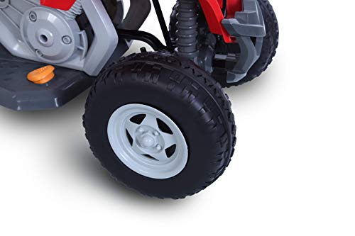 ROLLPLAY Quad eléctrico, para niños a Partir de 3 años, hasta 35 kg, Batería 6 V, hasta 4 km/h, Powersport ATV, Negro/Rojo