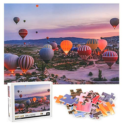 Rompecabezas Puzzle 1000 Piezas, Marvel Puzzle Paisaje de Globos Puzzle Educa Inteligencia Jigsaw Puzzles con Marco Puzzles de Suelo para Niños Adultos (Paisaje de Globos -2)