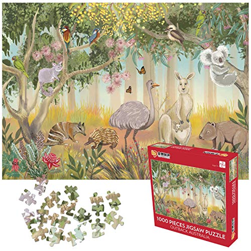 Rompecabezas Puzzles de 1000 Piezas Fiesta del Perro, Puzzle para Niños Adultos, Rompecabezas Desafiantes para, Juego de Rompecabezas y Juego Familiar, trozos de Papel, 70 * 50 cm (Animales Salvajes)