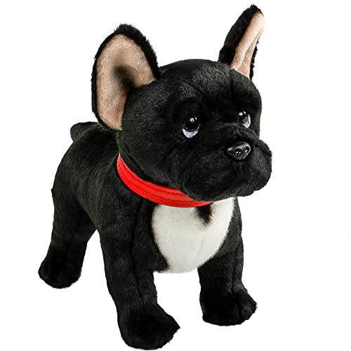 Rothenburg - Peluche de bulldog francés, 30 cm, color negro