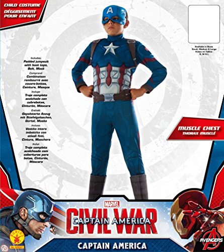 Rubies Capitan America Civil War Estreno En Cines 29 Abril 2016 - Disfraz Capitan America Premium CW