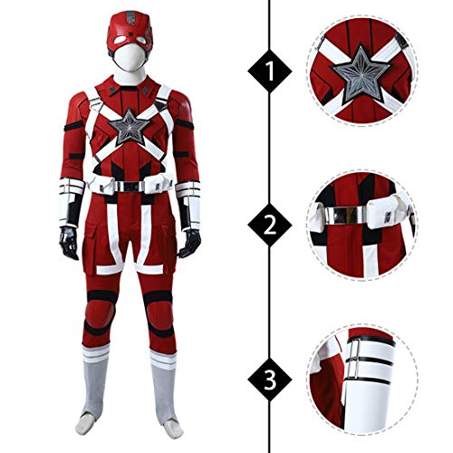 Rubyonly 2020 Traje Negro Viuda Guardián Rojo Cosplay Partido de Halloween Carnaval Rojo Superhero Alexei Shostakov Outfit,L