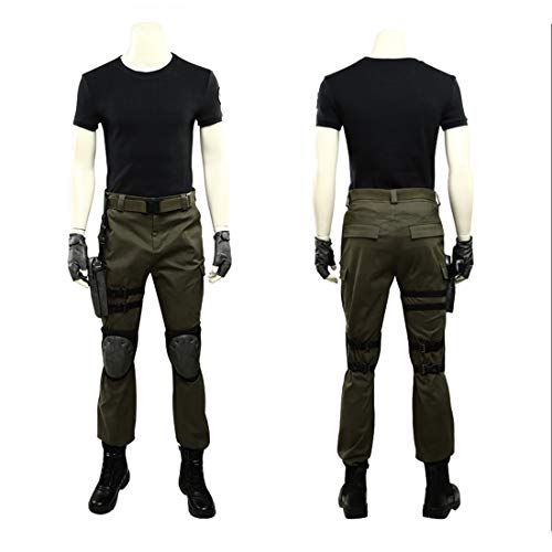 Rubyonly Resident Evil 3: Traje Remake residente Carlos Oliveira Cosplay Completo para los Hombres Adultos Carnaval de Halloween,M