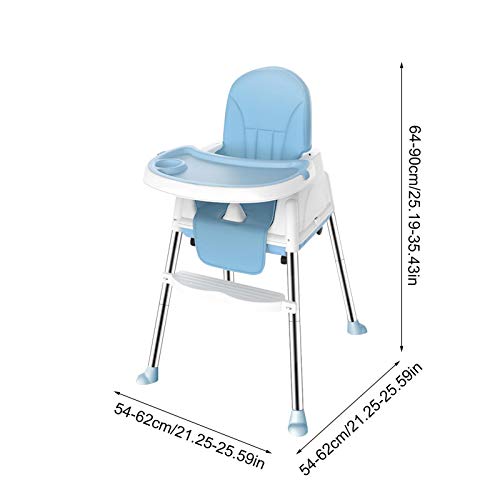 Rubyu-123 Trona para Bebes Silla Alta de Bebé, Compacta, Bandeja Extraíble Ajustable en Altura y Plegable, Trona de Bebe con Cojin, para Niños y Niñas de 6 Meses a 3 Años